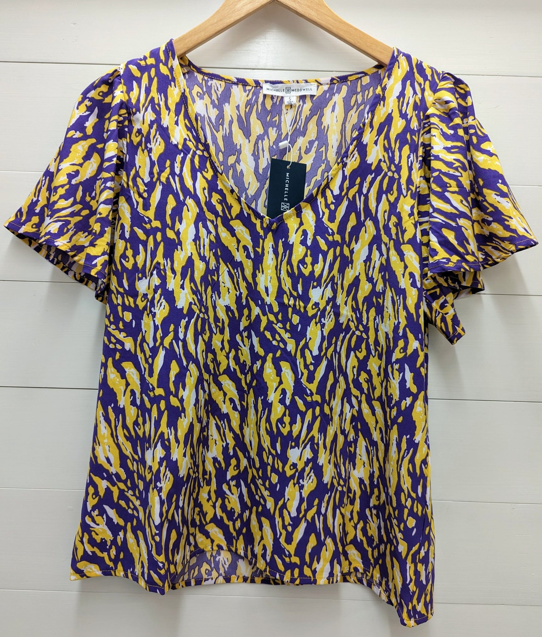 Paisley Tiger Tail Top-Purple/Gold