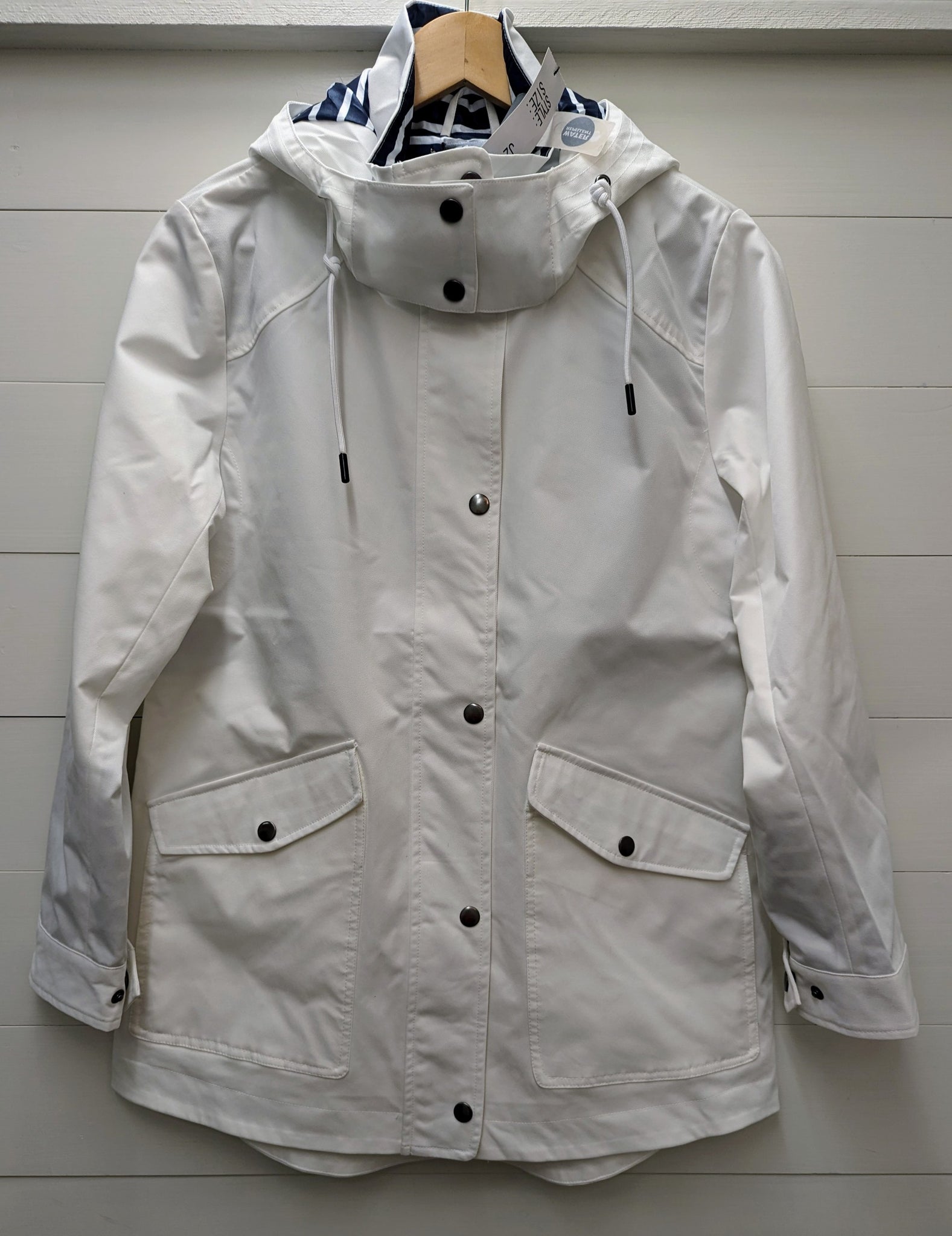 Nautical Rain Coat-White