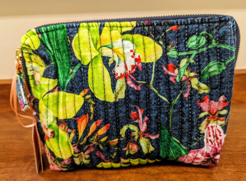 Large Make-Up Bag-Exotic Evening In Ink