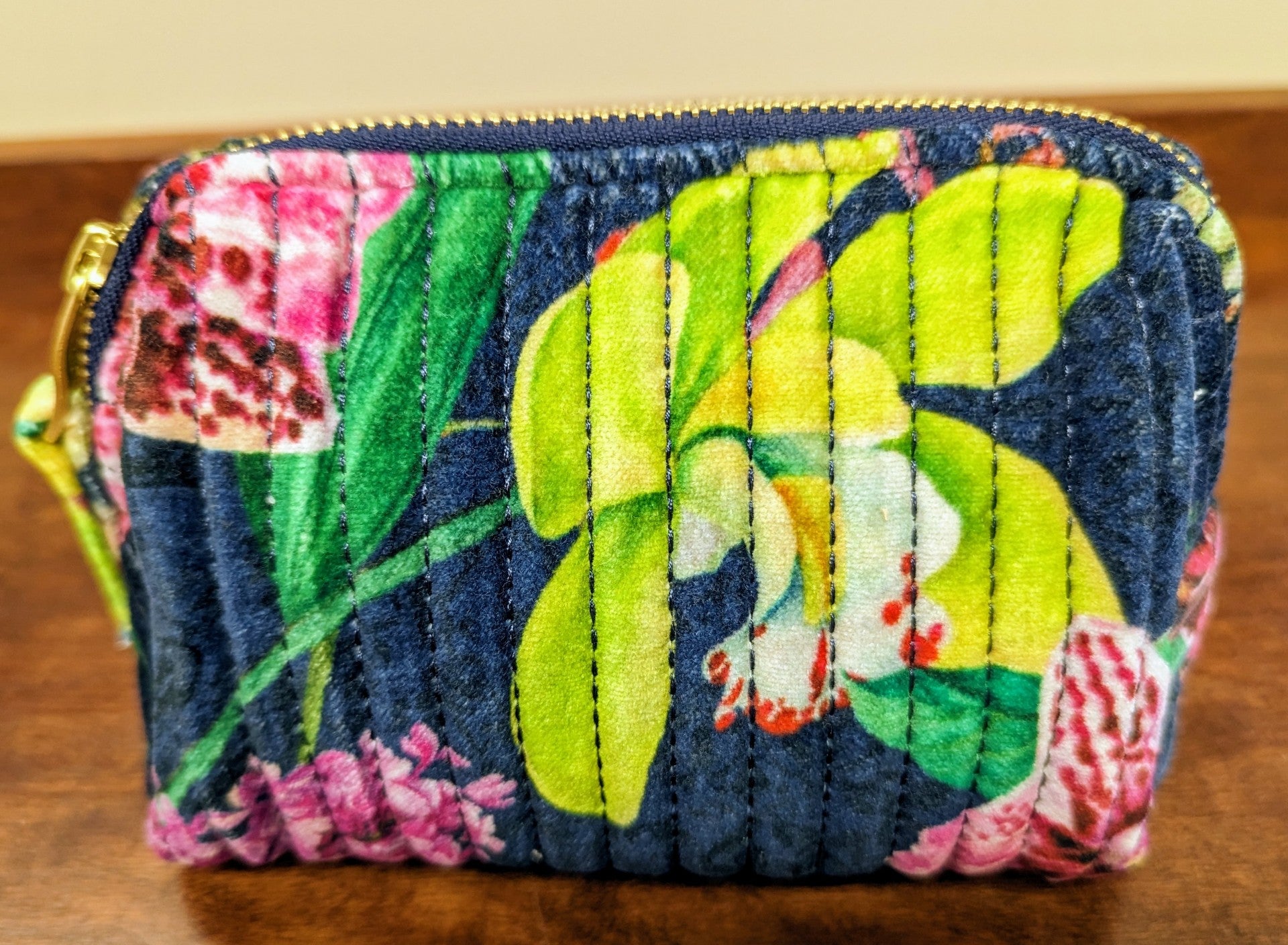 Small Make-Up Bag-Exotic Evening In Ink