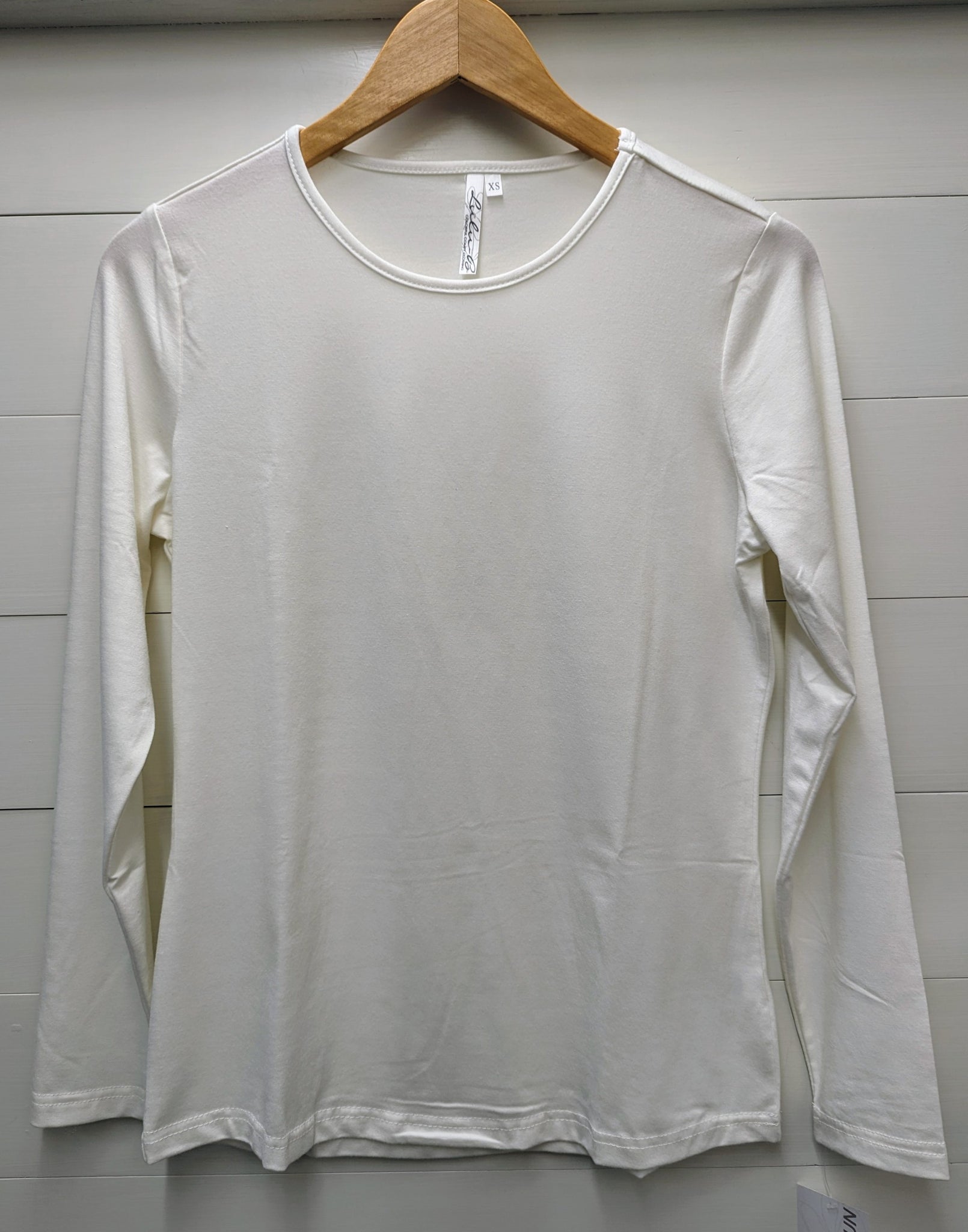 Scoop Neck Tee-Cream