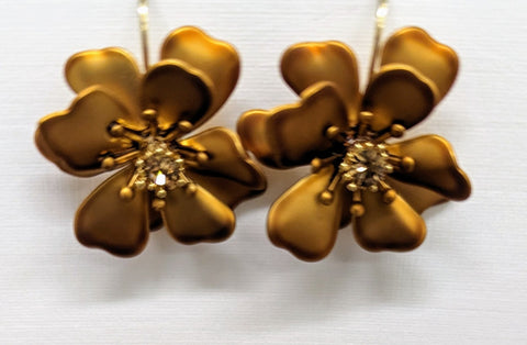 Amber Flower Earrings