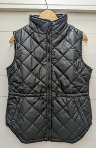 Short Down Vest-Black