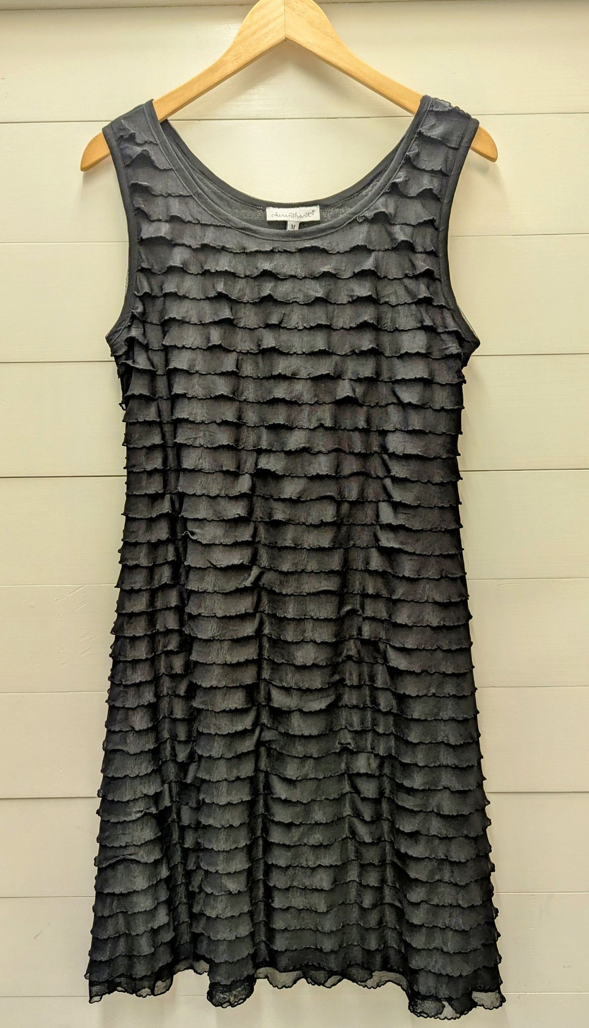 Sleeveless Tiered Dress-Black