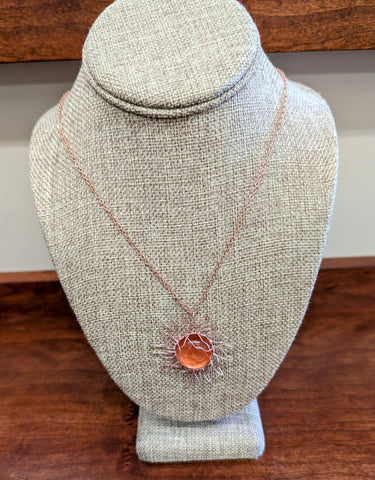 Sunburst Necklace-Rosegold