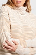 Turtleneck High Low Sweater-Cream