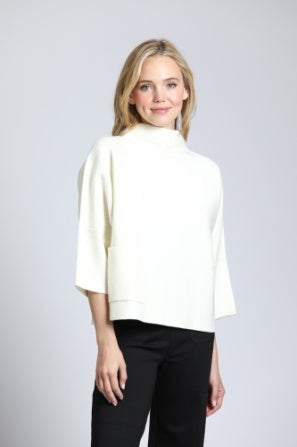 Funnel Neck Sweater W/Patch Pocket