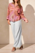 Wide Dolman Sleeve Blouse-Passionfruit