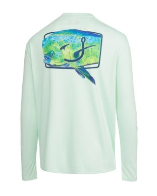 Mahi Hook Avidry L/S Shirt-Seafoam