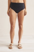 High Waisted Bikini Bottom-Black