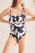 Flatten It One Shoulder Swimsuit-French Oak