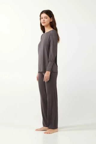 Tiny Dots PJ'S-Gray Mauve