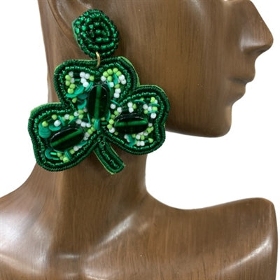 Shamrock St. Patricks Day Earring