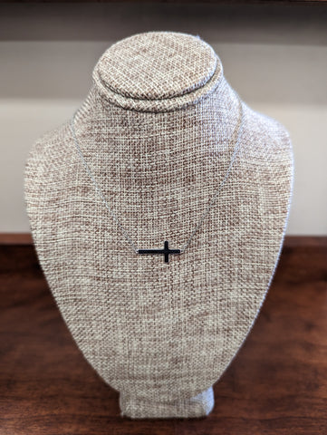 Cross Luxe Necklace-Silver
