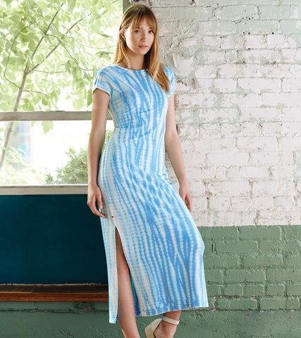 Blake Dress-Azure Tie Dye